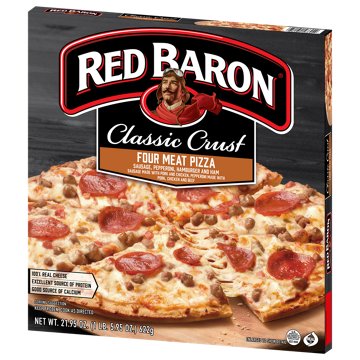 Red Baron Four Meat Classic Crust Frozen Pizza, 21.95 oz