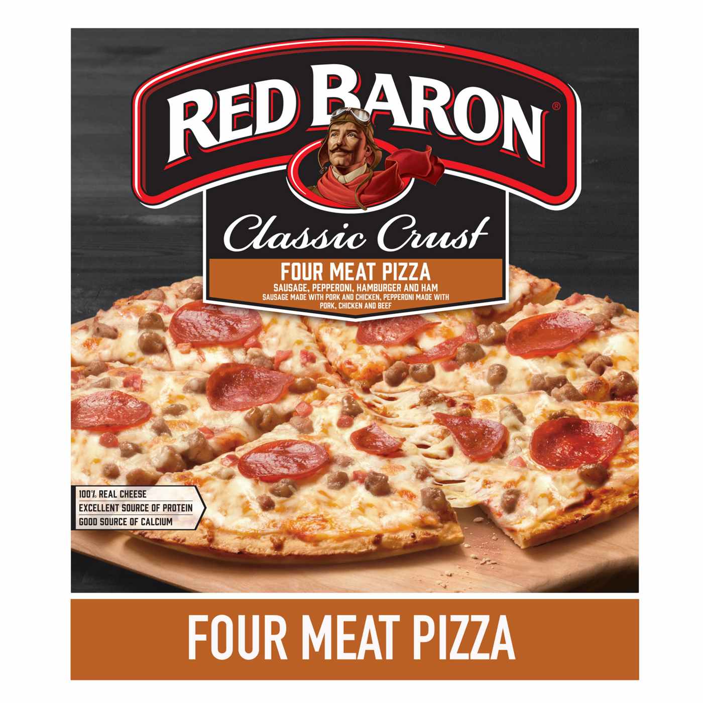 Red Baron Four Meat Classic Crust Frozen Pizza; image 9 of 10