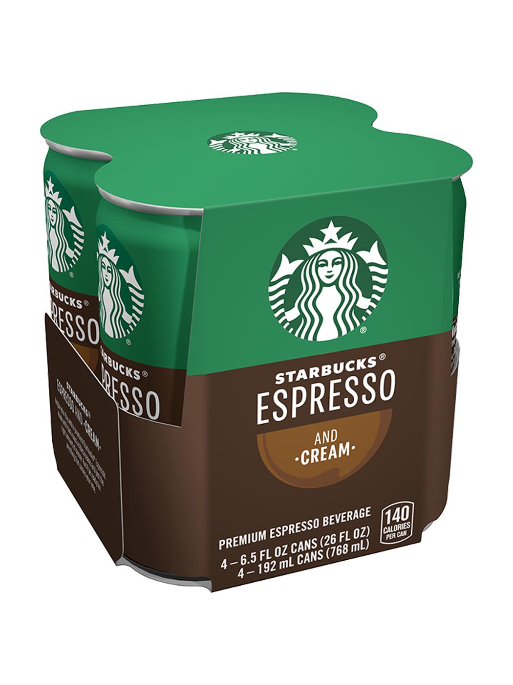 Starbucks Espresso and Cream 4 pk Cans - Shop Coffee at H-E-B