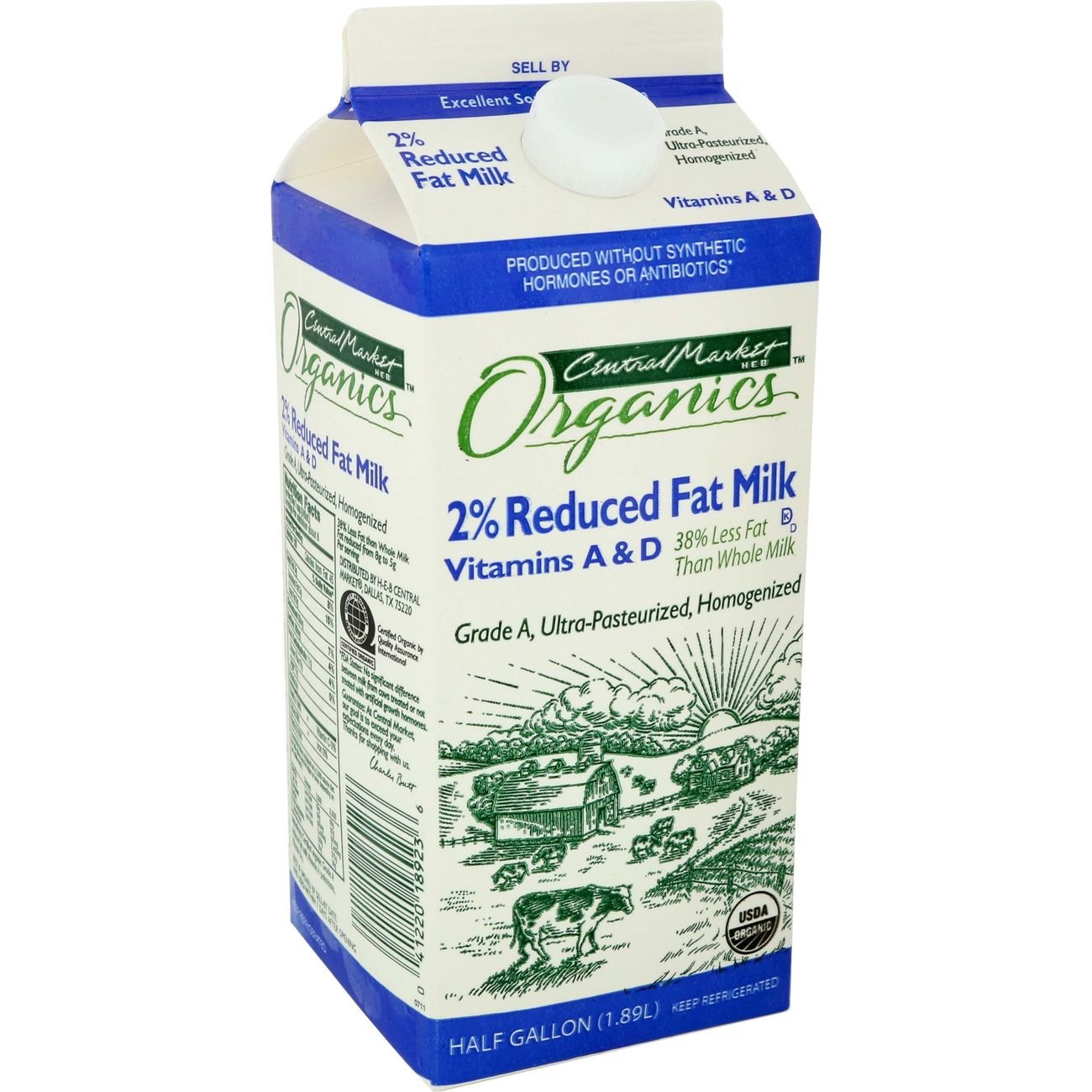 Central Market Organics 2% Reduced Fat Milk - Shop Milk At H-E-B