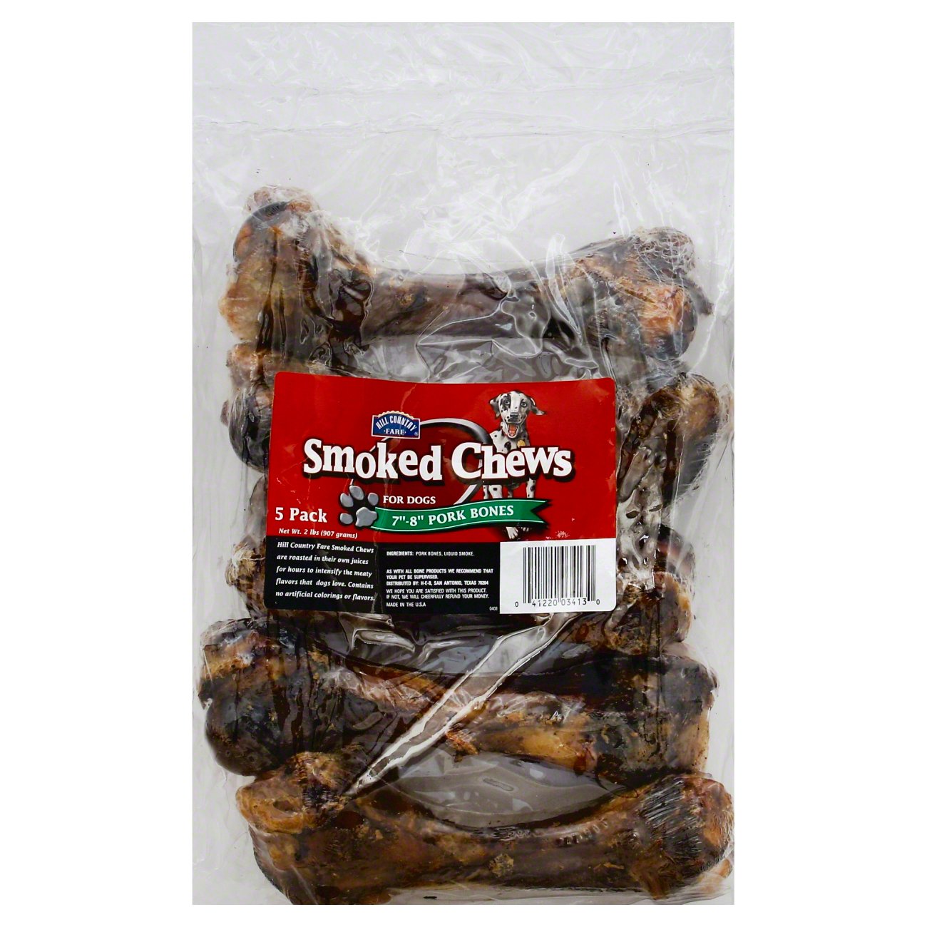 Hill Country Fare Pork Bones Smoked Treats For Dogs - Shop Bones ...