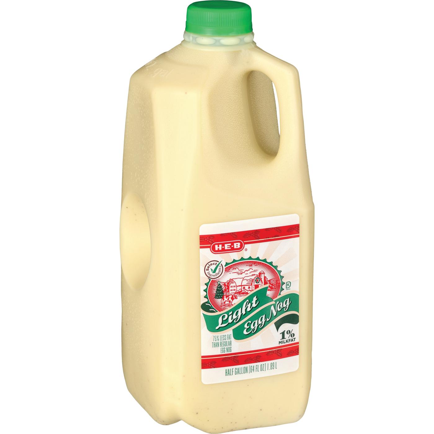 H-E-B 1% Light Egg Nog; image 2 of 2