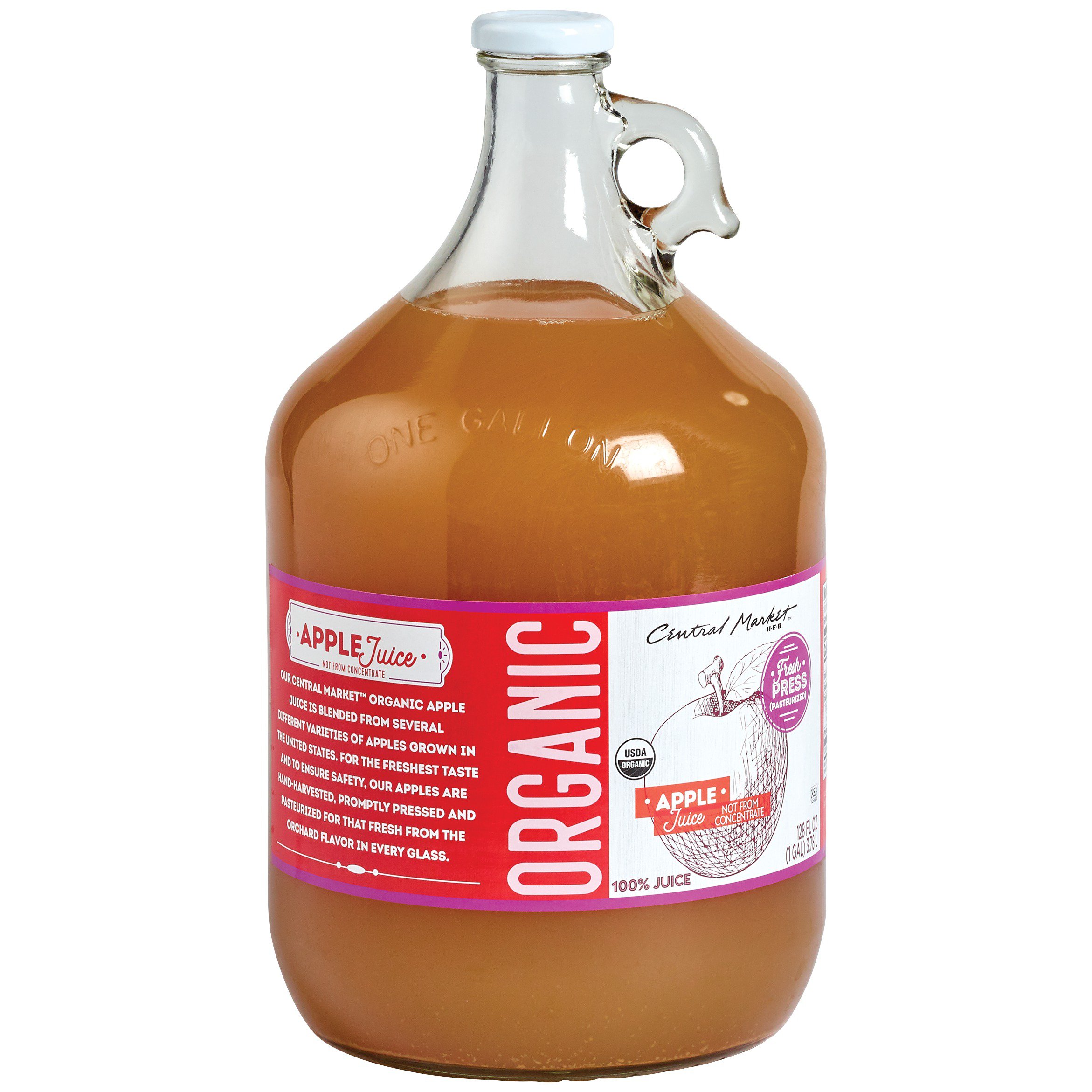 Central Market Organic 100 Fresh Pressed Apple Juice Shop Juice at HEB