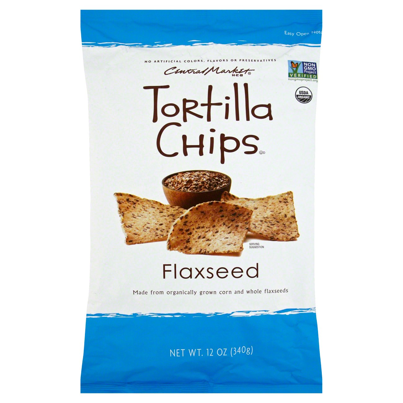 Central Market Organics Soy and Flaxseed Tortilla Chips Shop Chips at
