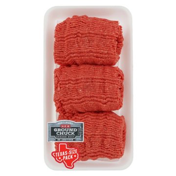H-E-B 100% Pure Ground Beef Chuck, 80% Lean - Texas-Size Pack, Avg. 4.5 lbs