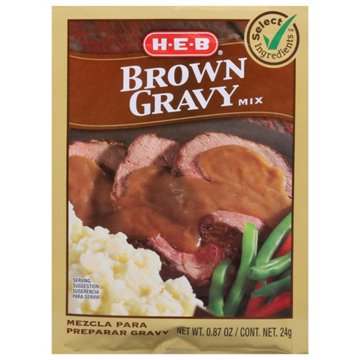 H-E-B Brown Gravy Mix, 0.87 oz