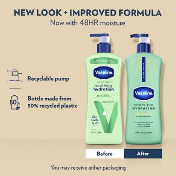 Vaseline Intensive Care Body Lotion Soothing Hydration, 20.3 oz