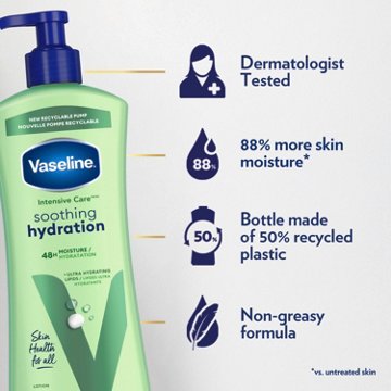 Vaseline Intensive Care Body Lotion Soothing Hydration, 20.3 oz