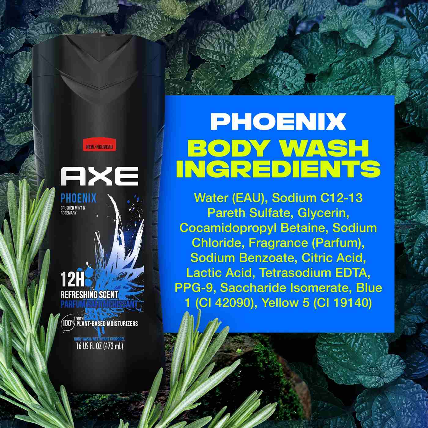 AXE Phoenix Body Wash - Crushed Mint & Rosemary; image 10 of 12