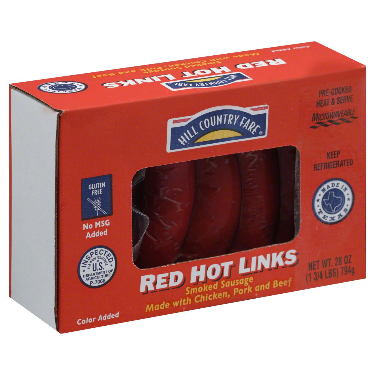 Hill Country Fare Smoked Sausage Red Hot Links - Shop Sausage at H-E-B