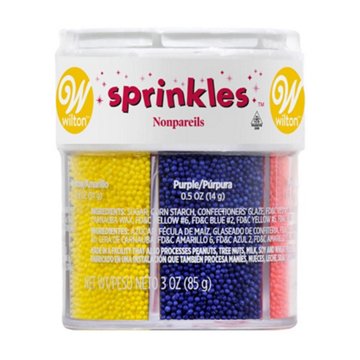 Wilton 6 Cell Nonpareils Sprinkles, 3 oz