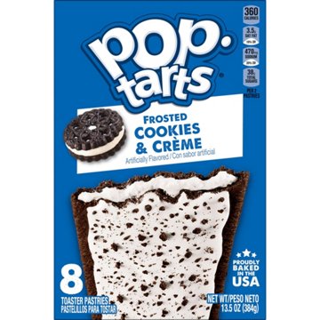 Pop-Tarts Frosted Cookies and Creme Toaster Pastries, 13.5 oz, 8 ct