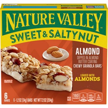 Nature Valley Almond Sweet & Salty Nut Granola Bars, 6 ct