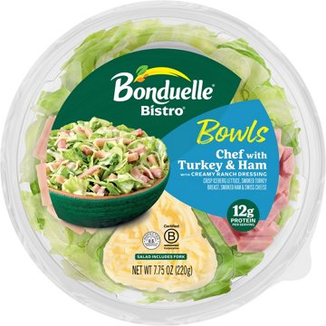 Bonduelle Bistro Salad Bowl - Chef with Turkey & Ham, 7.75 oz