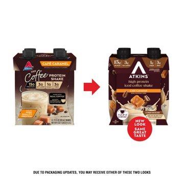 Atkins Iced Coffee Protein Shake - Café Caramel, 4 pk