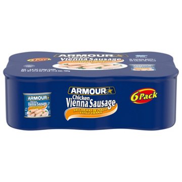 Armour Vienna Sausage Chicken Flavor Canned Sausage, 6 ct