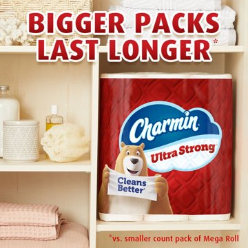 Charmin Ultra Strong Toilet Paper, 220 Sheets Per Roll, 6 Mega Rolls
