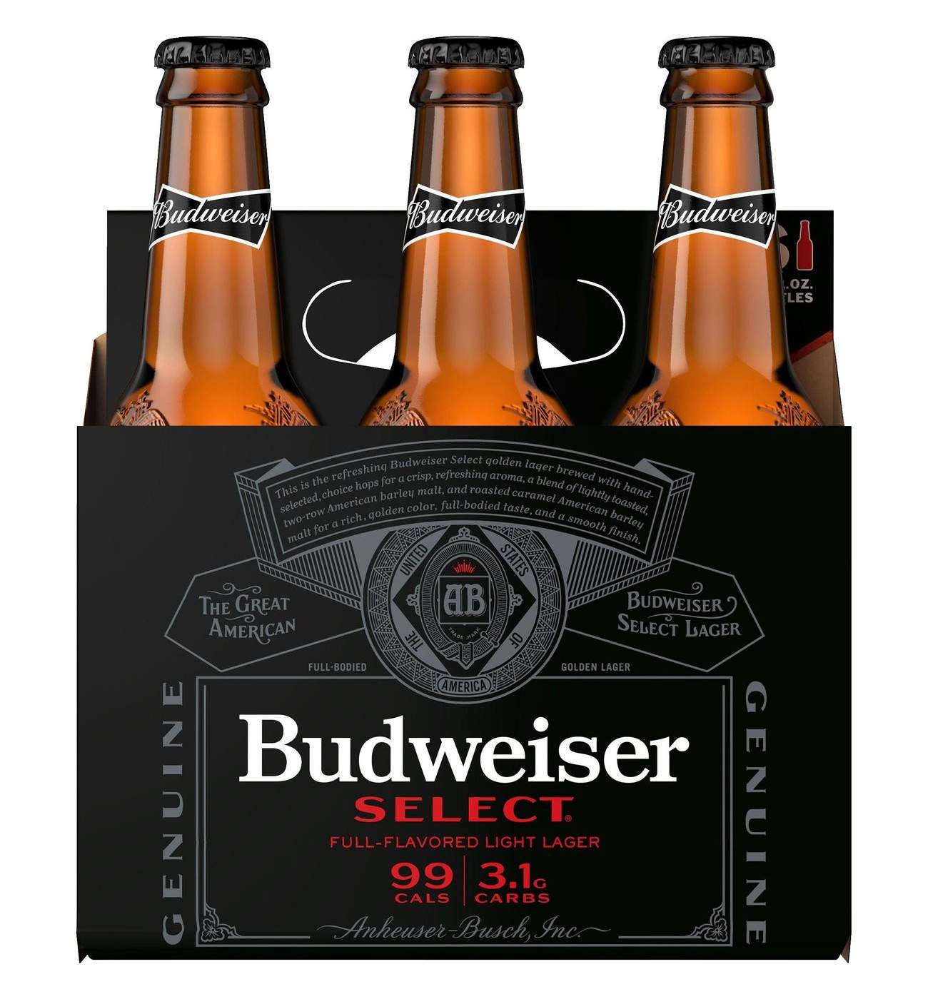 Budweiser Select Light Lager Beer 6 pk Bottles; image 6 of 8