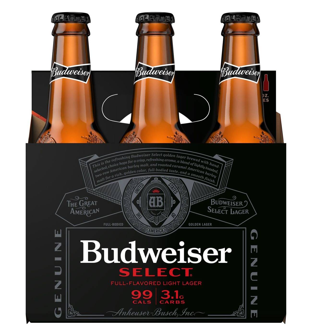 Budweiser Select Light Lager Beer 6 pk Bottles; image 8 of 8