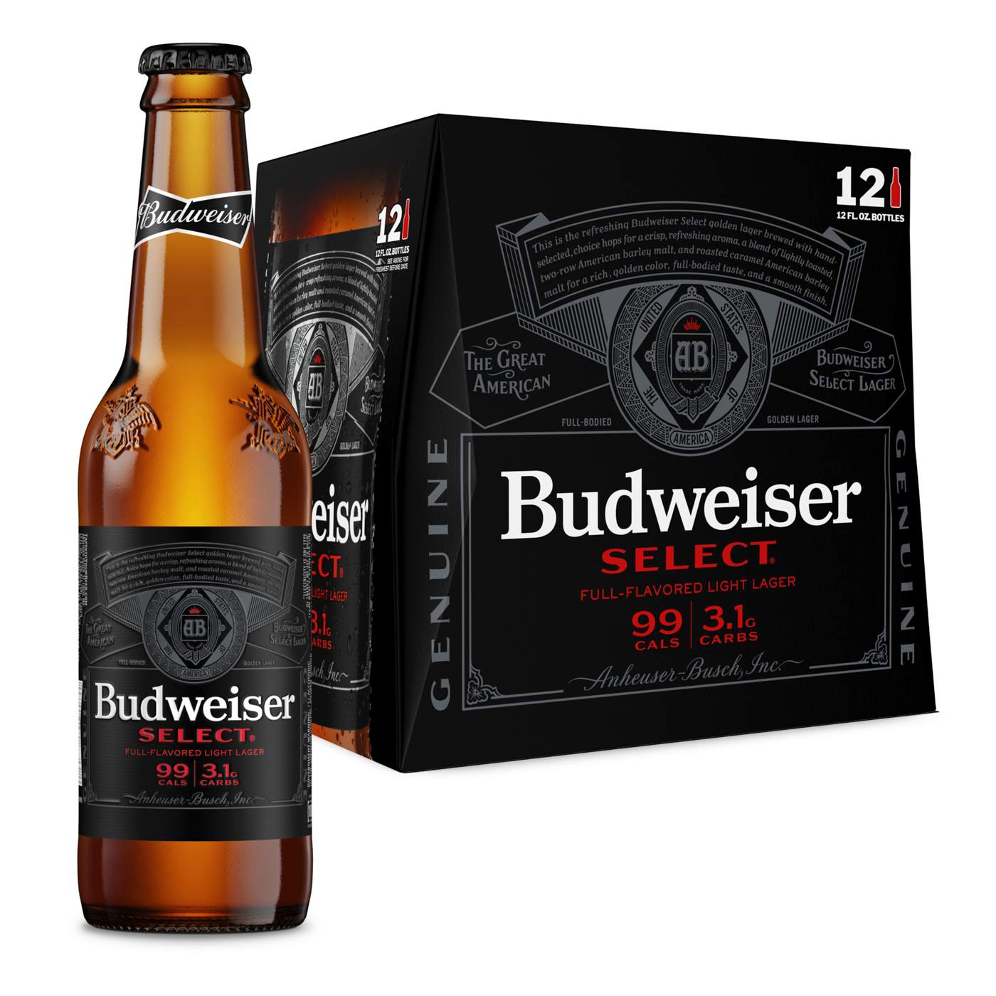 Budweiser Select Light Lager Beer, 12 pack; image 1 of 3