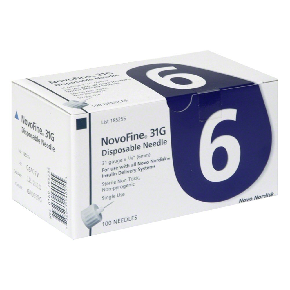 Novo Nordisk NovoFine 32G 6mm Pen Needle - 100 Count for sale online