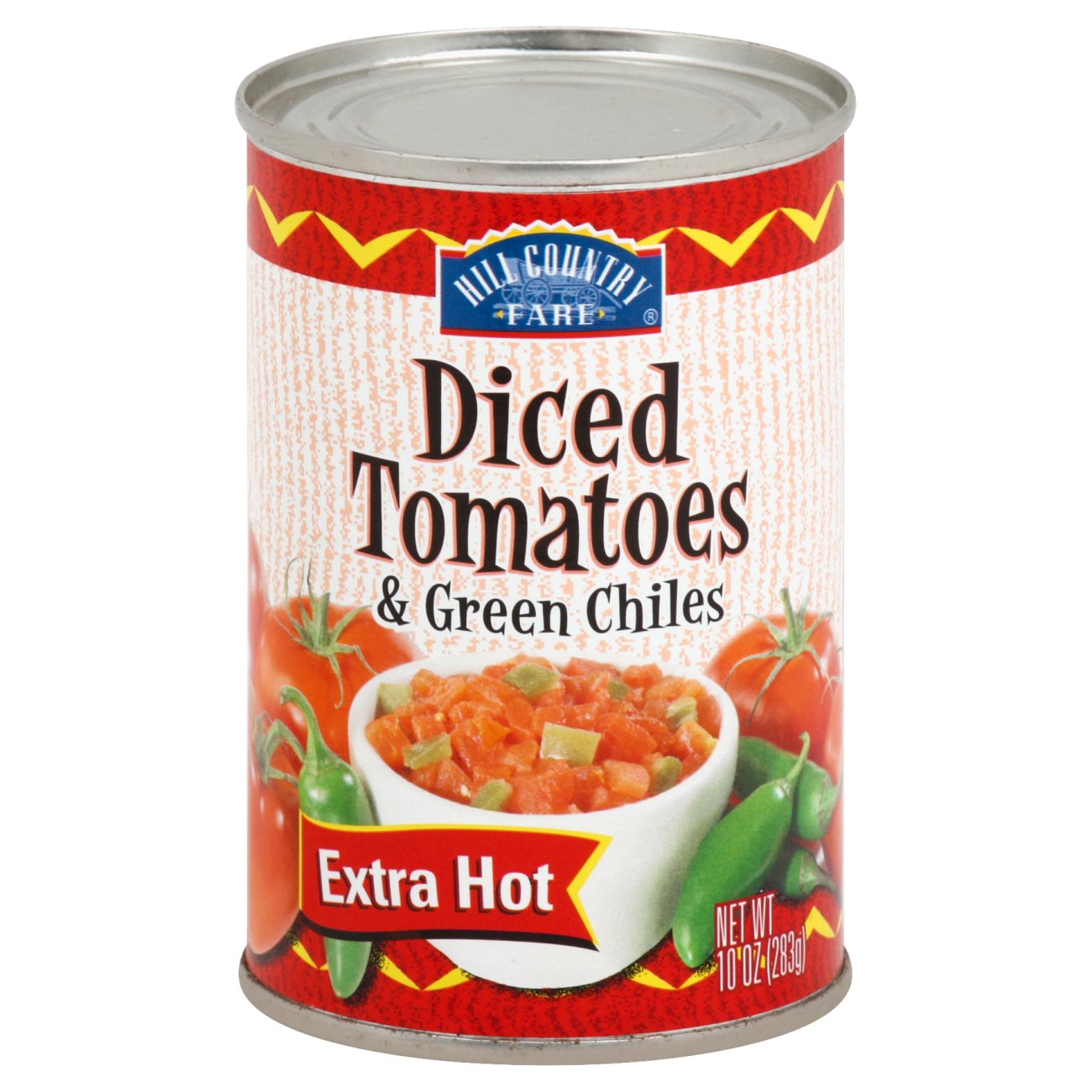 Hill Country Fare Extra Hot Diced Tomatoes & Green Chilies Shop