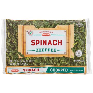 H-E-B Frozen Chopped Spinach, 16 oz