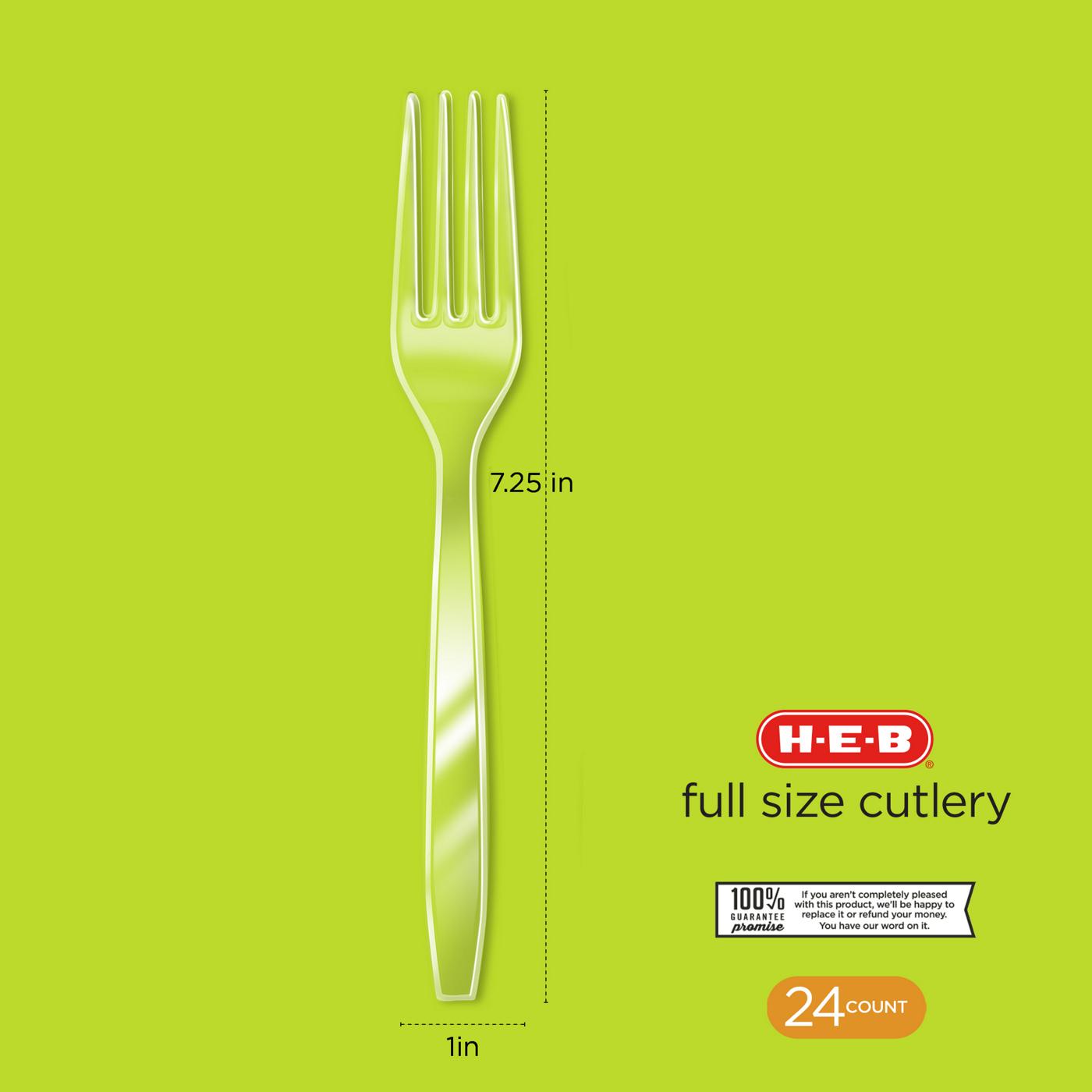 H-E-B Plastic Forks - Clear; image 3 of 5