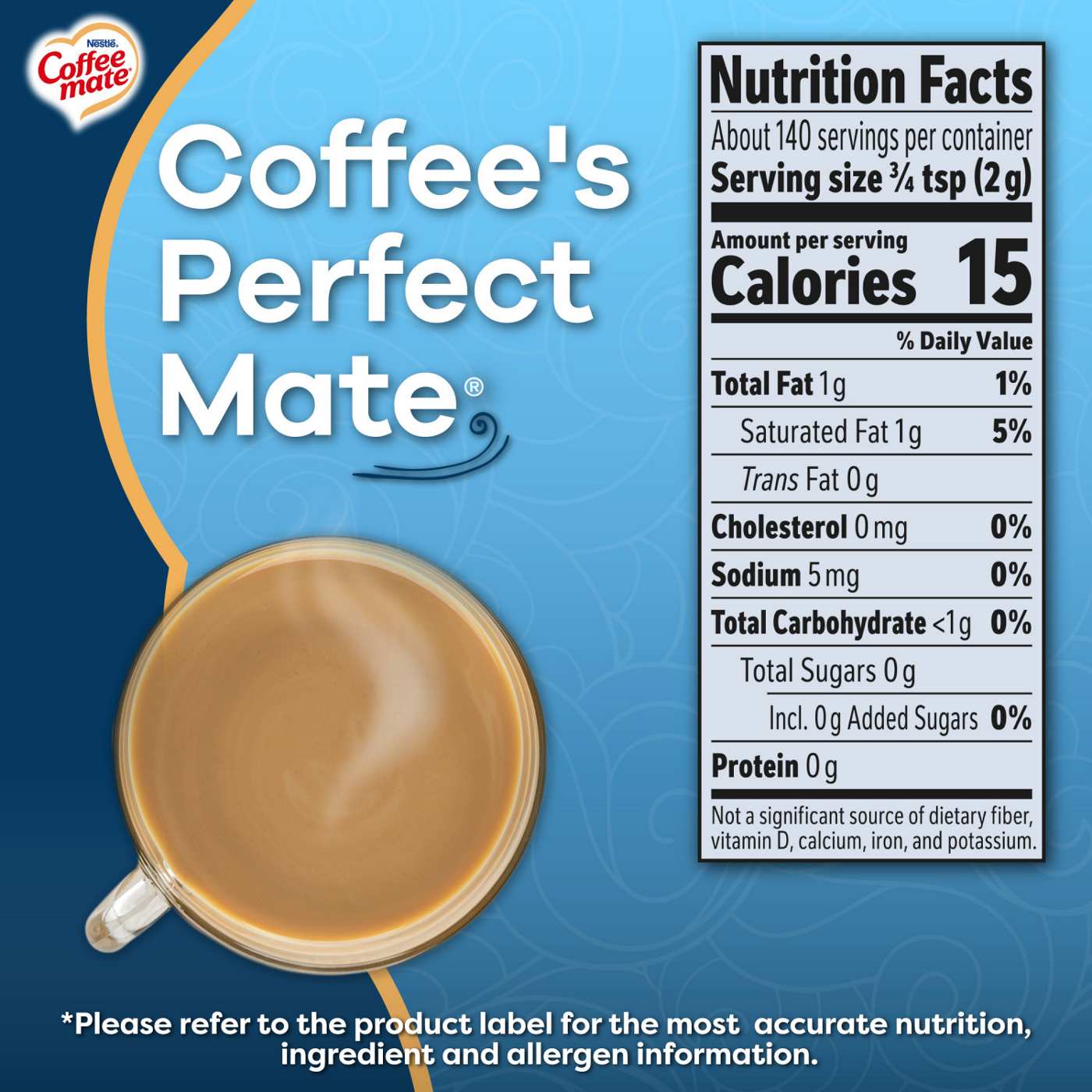 Nestle Coffee Mate Sugar Free Powdered Coffee Creamer - French Vanilla; image 2 of 8