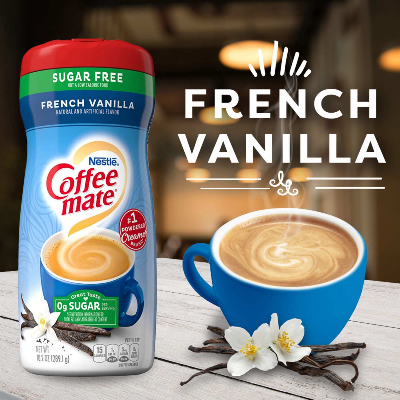 Nestle Coffee Mate French Vanilla Sugar Free Powder Coffee Creamer; image 8 of 9