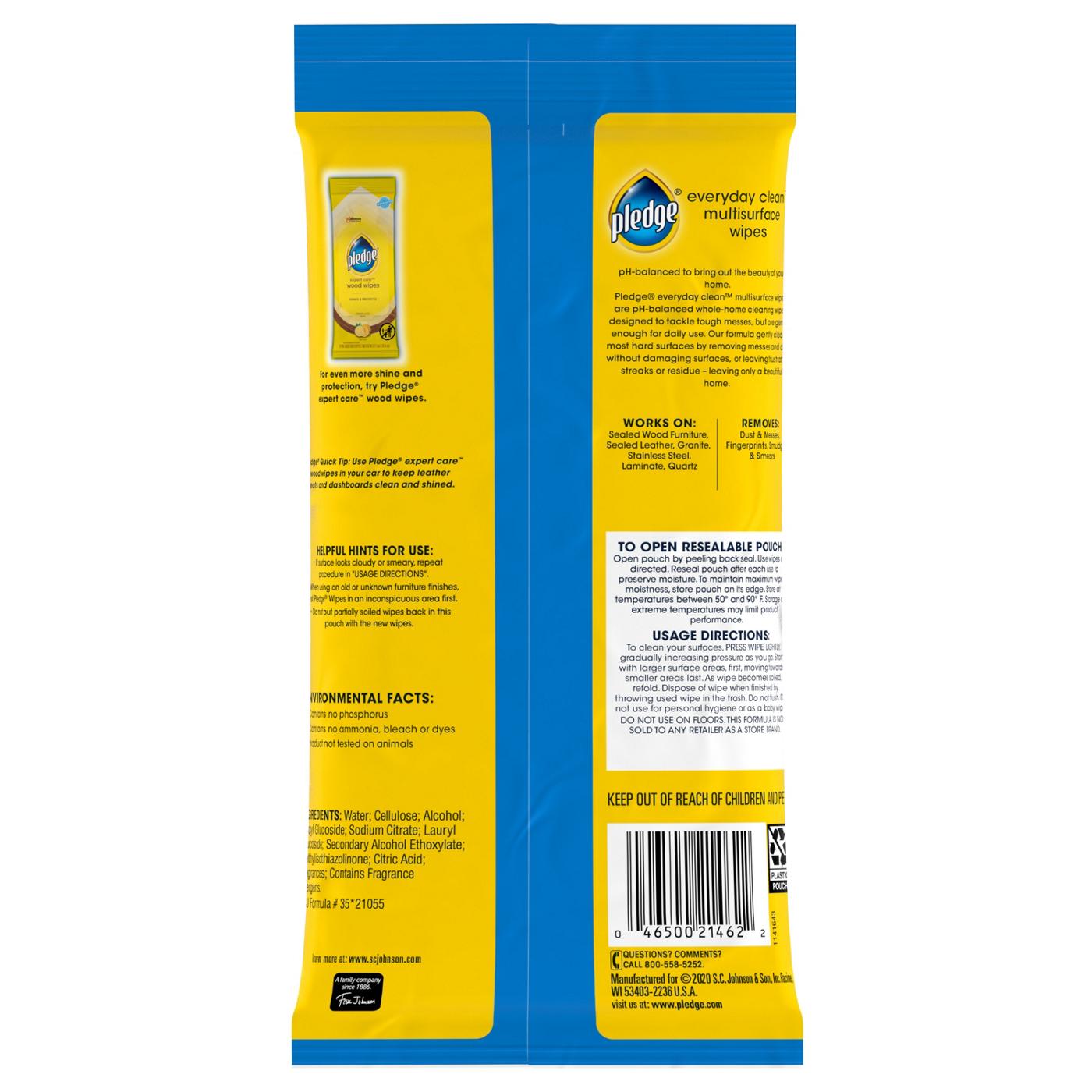 Pledge Pledge Multisurface Cleaning Wipes, pH Balanced, Fresh Citrus, 25 Count; image 4 of 11