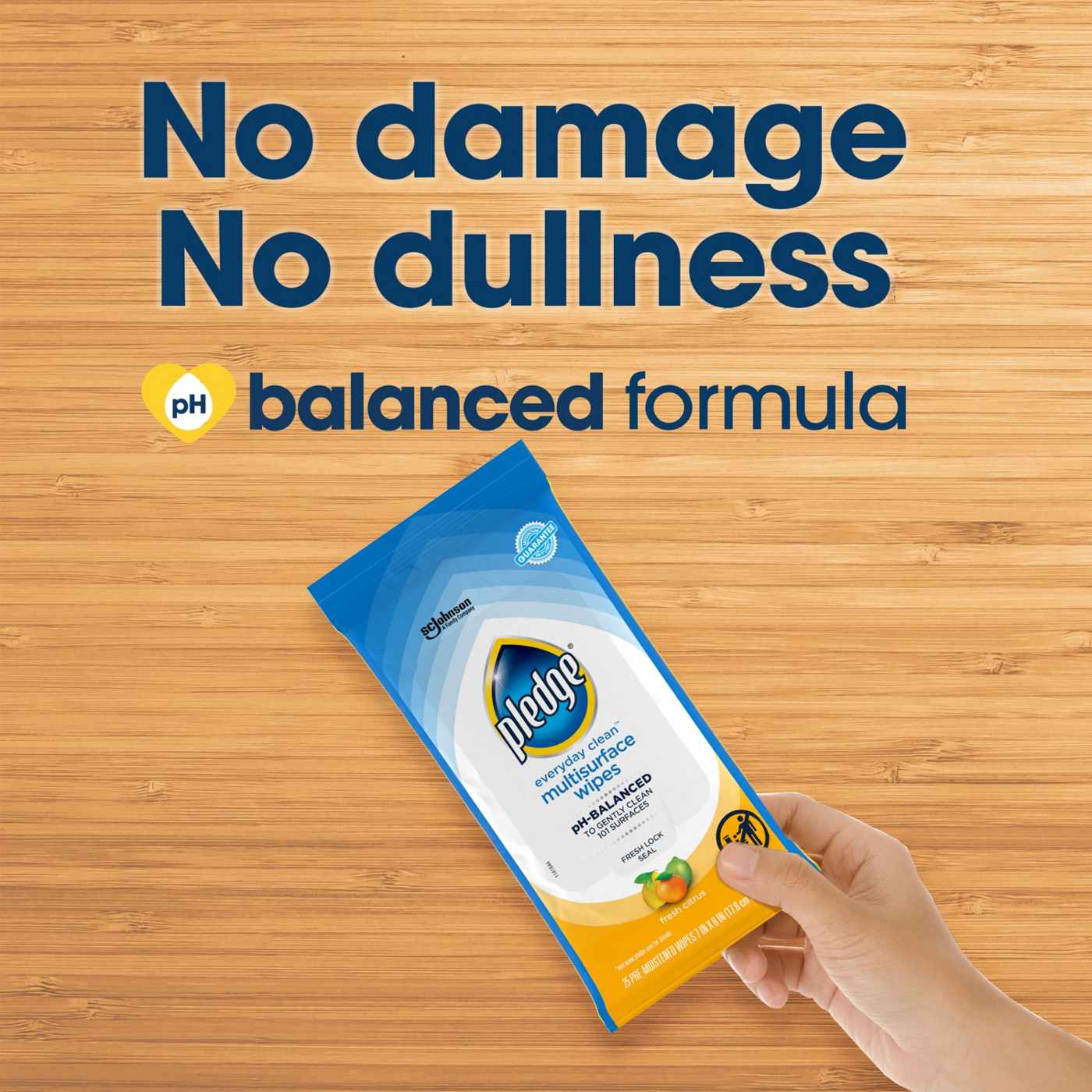 Pledge Pledge Multisurface Cleaning Wipes, pH Balanced, Fresh Citrus, 25 Count; image 11 of 11