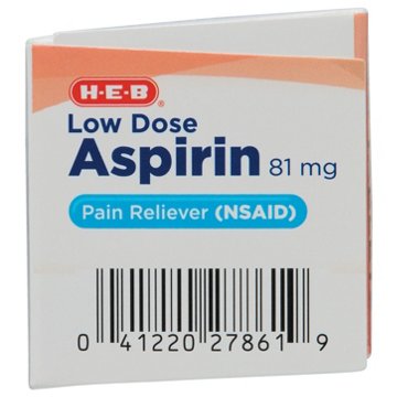 H-E-B Low Strength Aspirin 81 Mg Enteric Coated Tablets, 180 ct