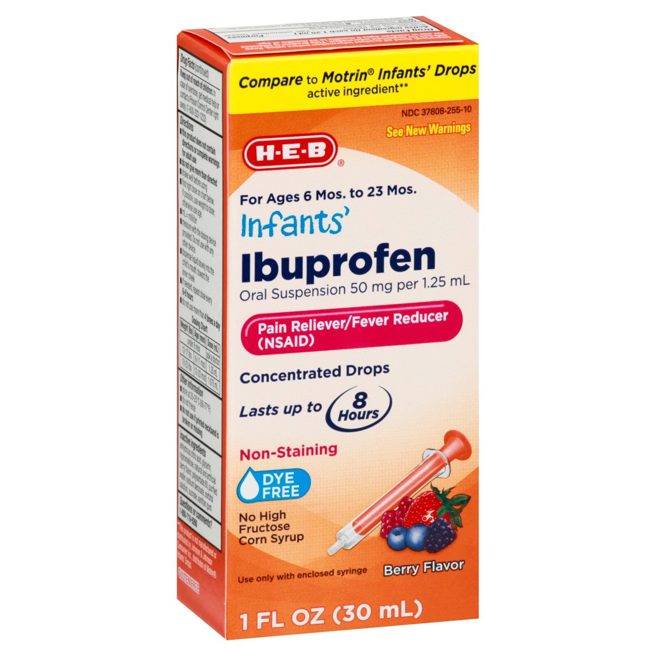 H E B Infants Ibuprofen Age 6 Mos To 23 Mos Oral Suspension Berry Flavor Shop Pain Relievers At H E B