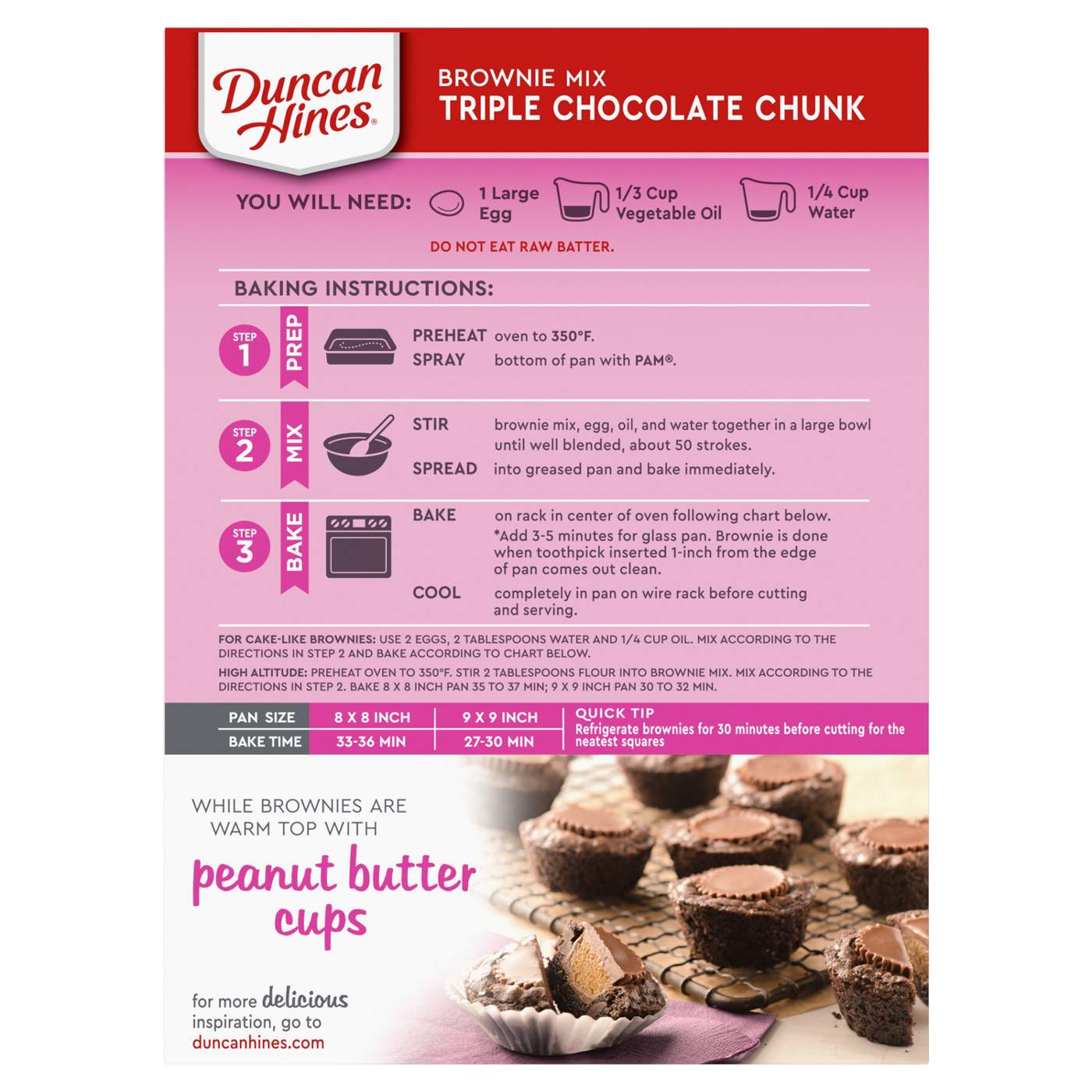 Duncan Hines Signature Triple Chocolate Chunk Brownie Mix; image 7 of 7