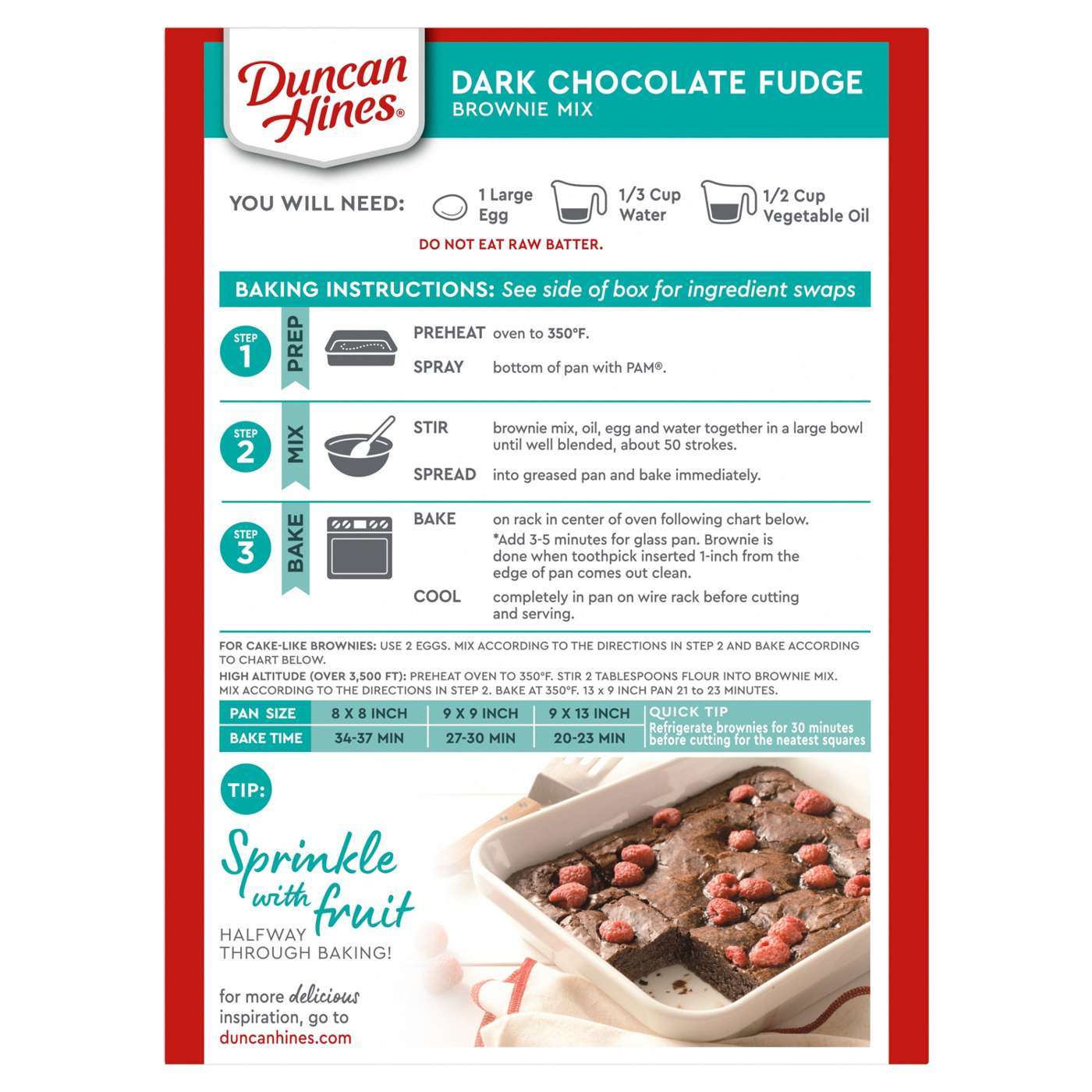 Duncan Hines Dark Chocolate Fudge Brownie Mix; image 4 of 7