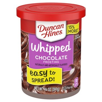 Duncan Hines Whipped Chocolate Frosting, 14 oz
