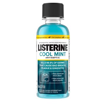Listerine Travel Size Antiseptic Mouthwash - Cool Mint, 3.2 oz