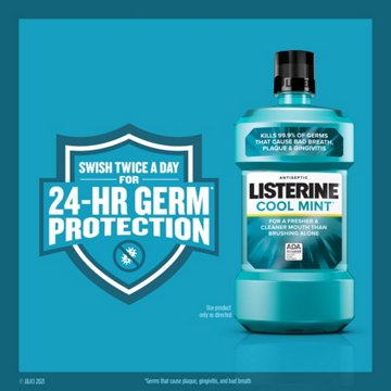 Listerine Travel Size Antiseptic Mouthwash - Cool Mint, 3.2 oz