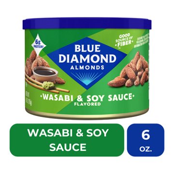 Blue Diamond Wasabi & Soy Sauce Almonds, 6 oz