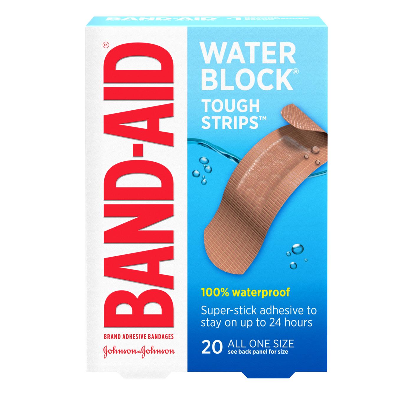 Band-Aid Water Block Tough Strips Bandages; image 1 of 5