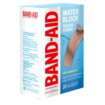Band-Aid Water Block Tough Strips Bandages, 20 ct