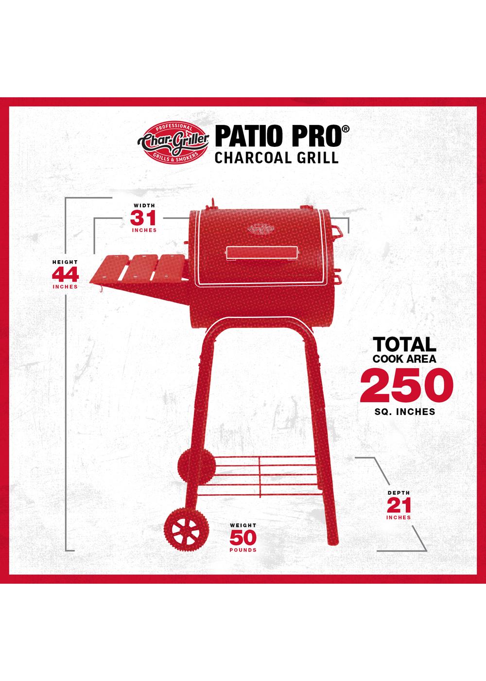 Char-Griller Patio Pro Charcoal Grill; image 4 of 4