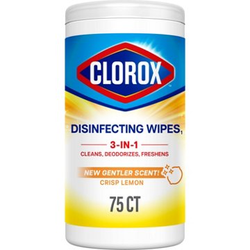 Clorox Disinfecting Bleach Free Cleaning Wipes - Crisp Lemon, 75 ct