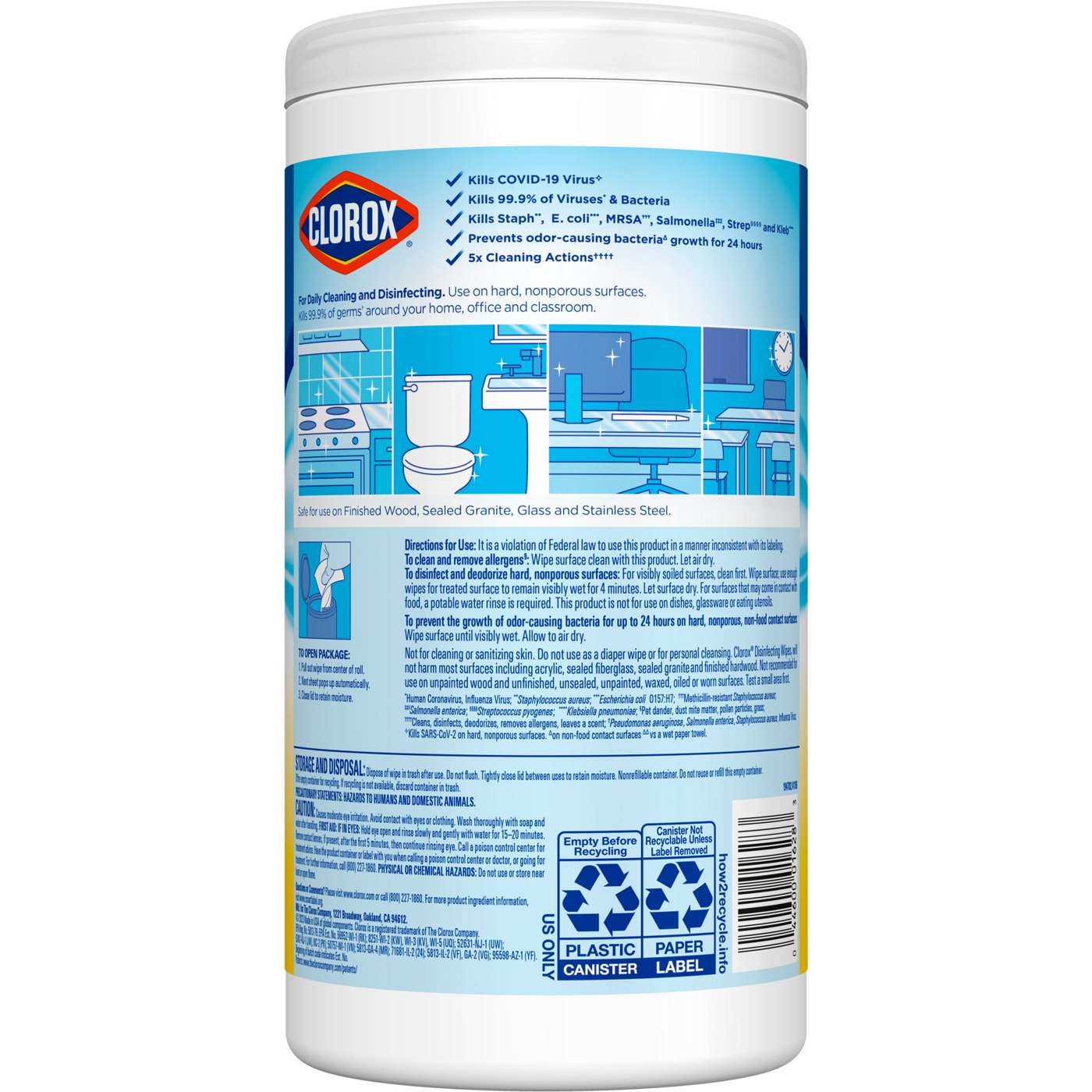 Clorox Disinfecting Bleach Free Cleaning Wipes - Crisp Lemon; image 2 of 8
