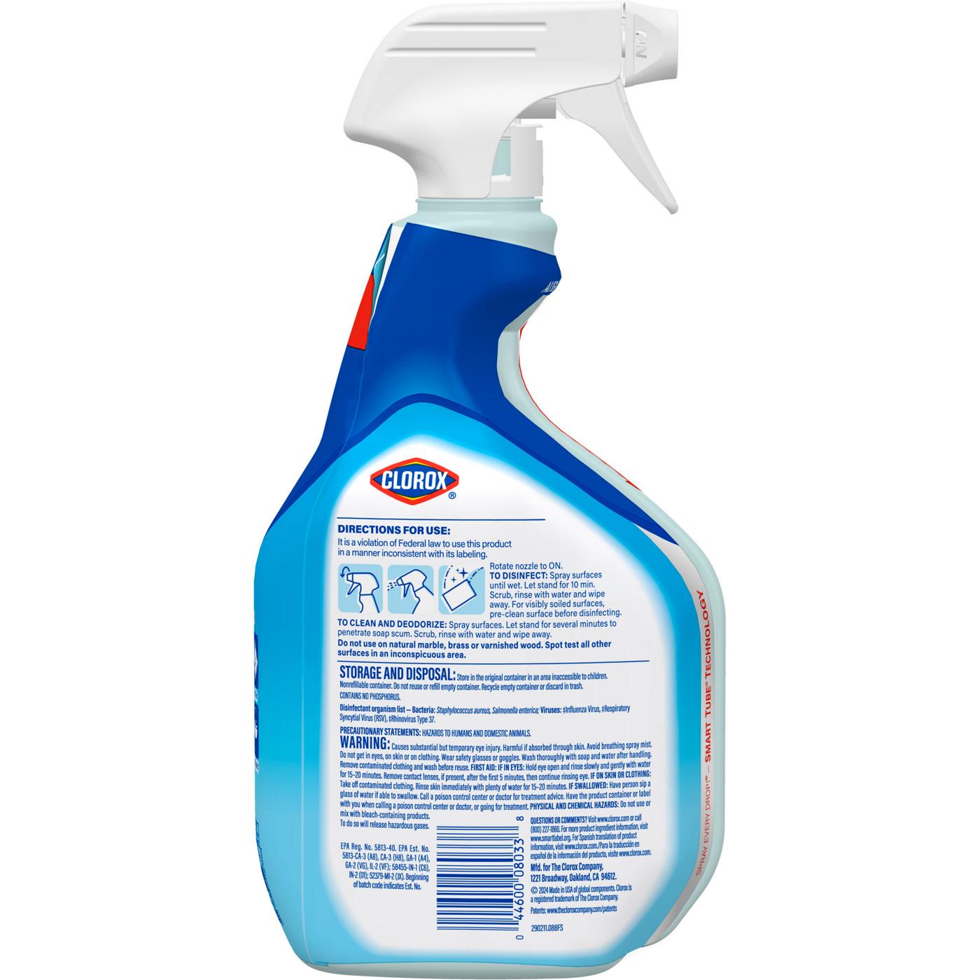 Clorox Bathroom Disinfecting Cleaner Spray Bottle - Original; image 7 of 13