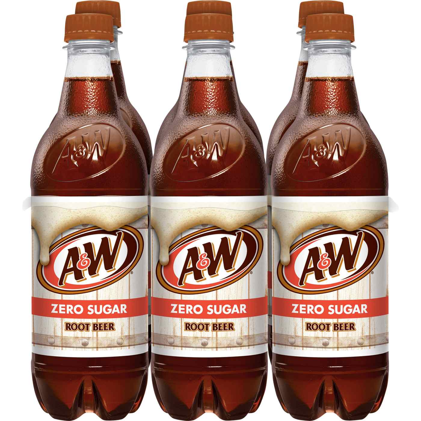A&W Zero Sugar Root Beer 16.9 oz Bottles; image 1 of 5