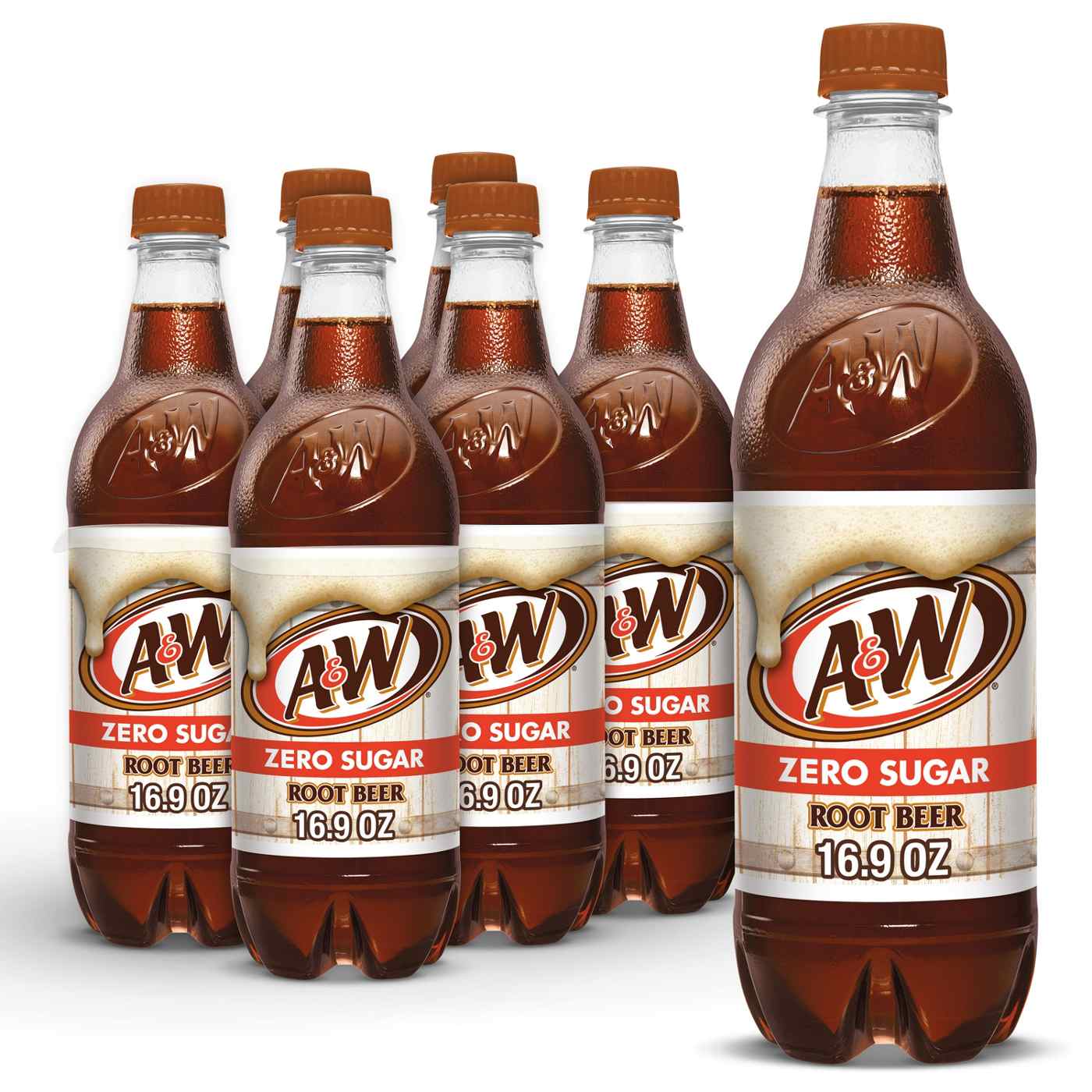 A&W Zero Sugar Root Beer 16.9 oz Bottles; image 2 of 5