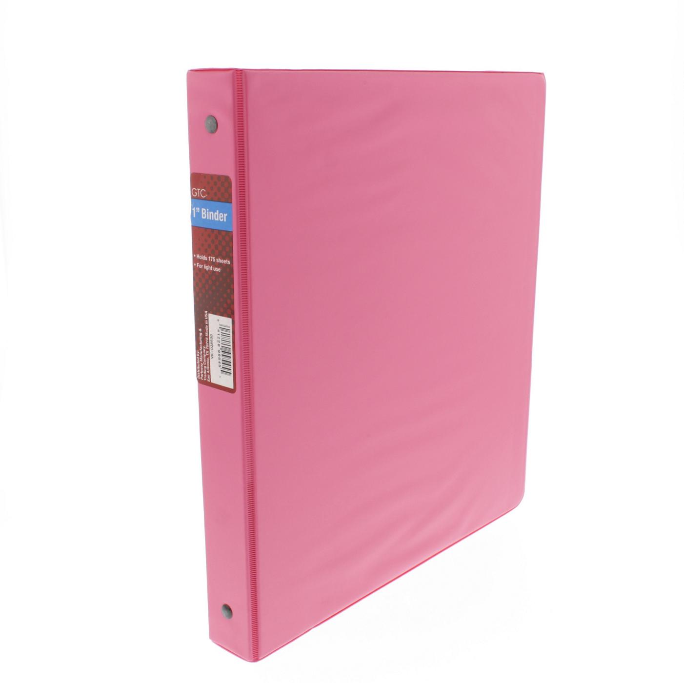 GTC 1 Inch Vinyl Binder, Assorted Colors; image 2 of 3