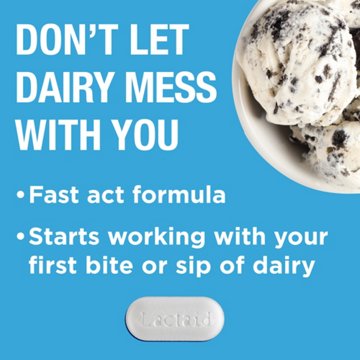 Lactaid Fast Act Lactose Intolerance Caplets, Travel Packs
